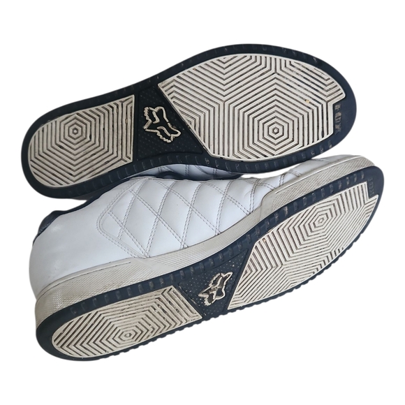 Fox Racing White Skate Sneakers Men’s 9.5 | BMX Moto Streetwear Shoes - Picture 7 of 8